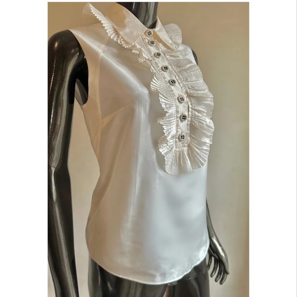 Chloé vintage silk ruffle top, circa early 2000s (Phoebe Philo era) - Picture 3 of 11